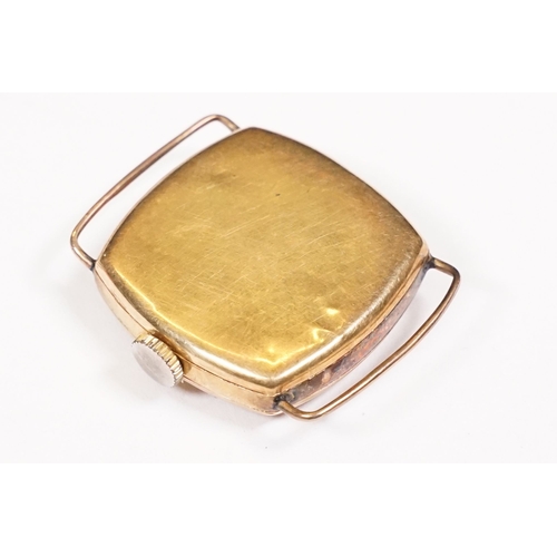 304A - An early 20th century 18k gold cased ladies wristwatch.