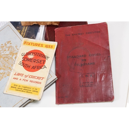 340 - A small collection of mixed ephemera to include outline of history magazine by H.G. Wells and a sele... 