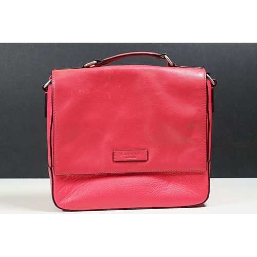 341 - Radley two tone pink shoulder bag with magnetic clasp and internal pockets together with a Radley bl... 