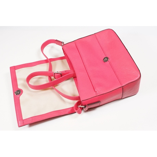 341 - Radley two tone pink shoulder bag with magnetic clasp and internal pockets together with a Radley bl... 