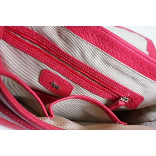 341 - Radley two tone pink shoulder bag with magnetic clasp and internal pockets together with a Radley bl... 