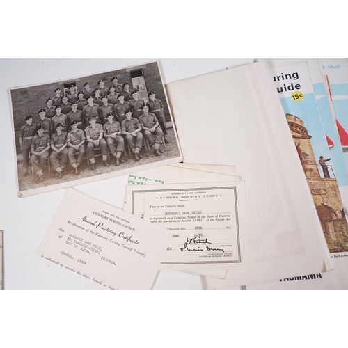 343 - A small group of mixed collectables to include World War One postcards, military photographs, vintag... 