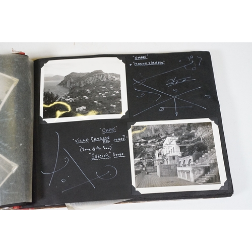 358 - A photograph album with contents of military interest, British sailor Peter Cripps on HMS Ark Royal ... 