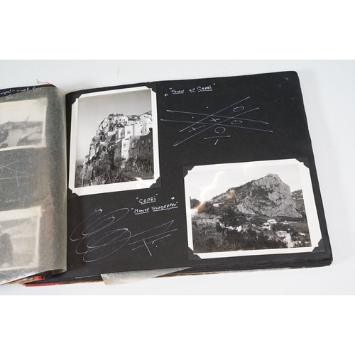 358 - A photograph album with contents of military interest, British sailor Peter Cripps on HMS Ark Royal ... 