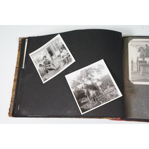 358 - A photograph album with contents of military interest, British sailor Peter Cripps on HMS Ark Royal ... 