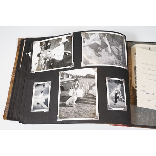 358 - A photograph album with contents of military interest, British sailor Peter Cripps on HMS Ark Royal ... 