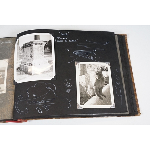 358 - A photograph album with contents of military interest, British sailor Peter Cripps on HMS Ark Royal ... 