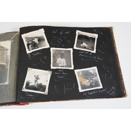 358 - A photograph album with contents of military interest, British sailor Peter Cripps on HMS Ark Royal ... 