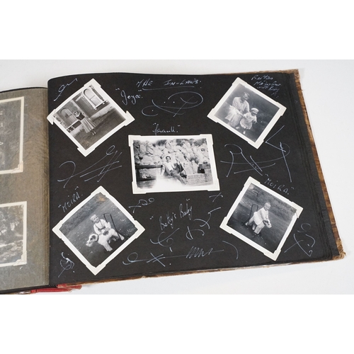 358 - A photograph album with contents of military interest, British sailor Peter Cripps on HMS Ark Royal ... 