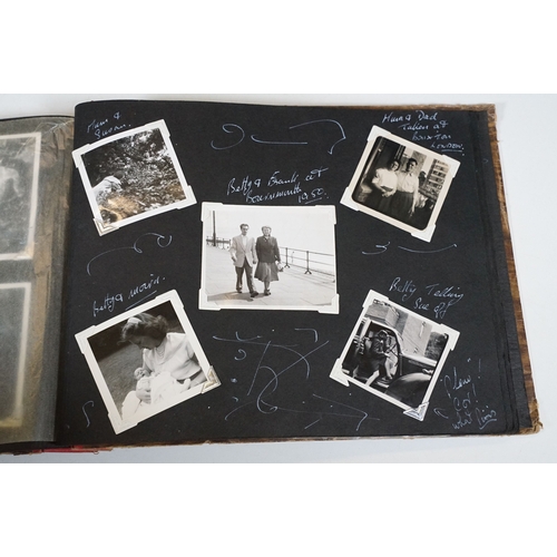 358 - A photograph album with contents of military interest, British sailor Peter Cripps on HMS Ark Royal ... 