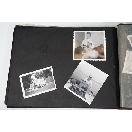 358 - A photograph album with contents of military interest, British sailor Peter Cripps on HMS Ark Royal ... 