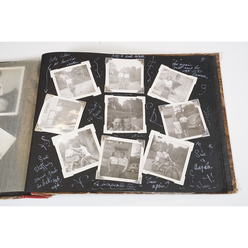 358 - A photograph album with contents of military interest, British sailor Peter Cripps on HMS Ark Royal ... 