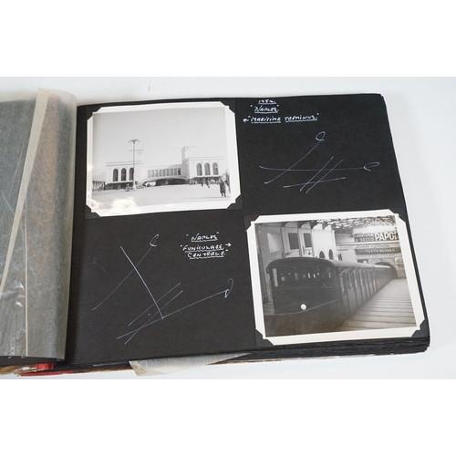 358 - A photograph album with contents of military interest, British sailor Peter Cripps on HMS Ark Royal ... 