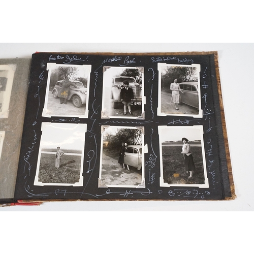 358 - A photograph album with contents of military interest, British sailor Peter Cripps on HMS Ark Royal ... 