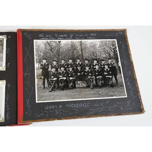 358 - A photograph album with contents of military interest, British sailor Peter Cripps on HMS Ark Royal ... 