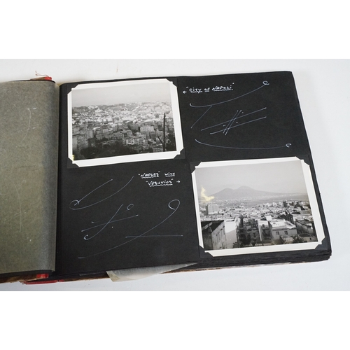 358 - A photograph album with contents of military interest, British sailor Peter Cripps on HMS Ark Royal ... 