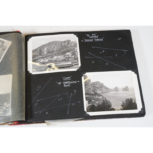 358 - A photograph album with contents of military interest, British sailor Peter Cripps on HMS Ark Royal ... 