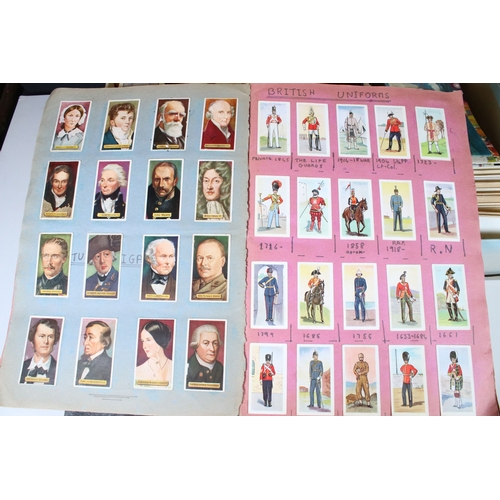 393 - Collection of collectors cards to include Brooke Bond booklets, loose cigarette cards include Wills,... 