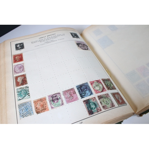 402 - Collection of stamps and cigarette cards to include three albums of world stamps including GB Victor... 