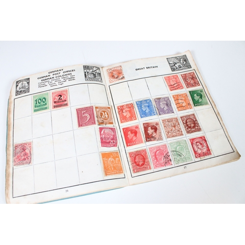 402 - Collection of stamps and cigarette cards to include three albums of world stamps including GB Victor... 