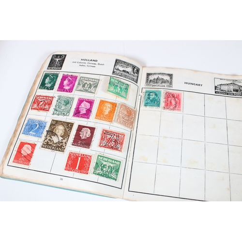 402 - Collection of stamps and cigarette cards to include three albums of world stamps including GB Victor... 