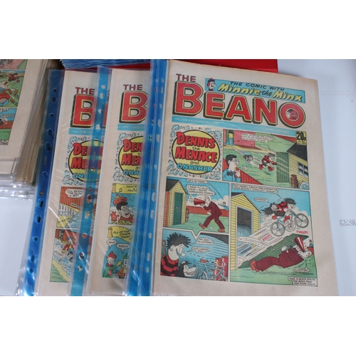 411 - Large collection of 1970s and 1980s Beano comics. 2 boxes.