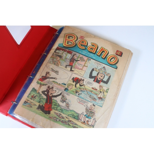 411 - Large collection of 1970s and 1980s Beano comics. 2 boxes.