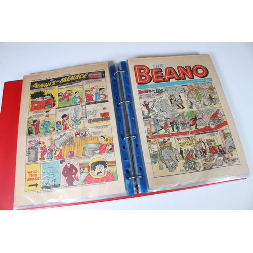 411 - Large collection of 1970s and 1980s Beano comics. 2 boxes.