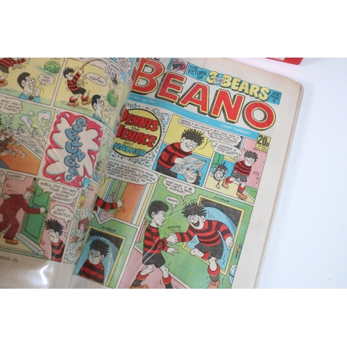 411 - Large collection of 1970s and 1980s Beano comics. 2 boxes.