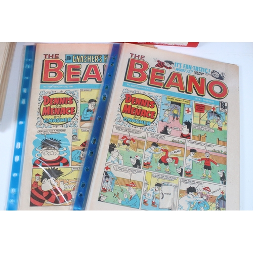 411 - Large collection of 1970s and 1980s Beano comics. 2 boxes.