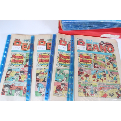 411 - Large collection of 1970s and 1980s Beano comics. 2 boxes.