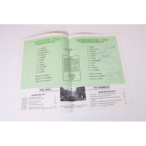 414 - 1969 FA Cup Final Manchester City v Leicester City - 69 FA Cup Final programme autographed by Tony B... 