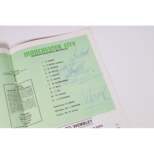 414 - 1969 FA Cup Final Manchester City v Leicester City - 69 FA Cup Final programme autographed by Tony B... 