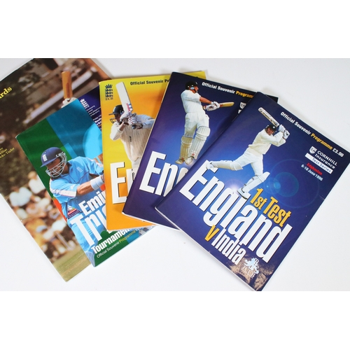 426 - England Cricket - Numerous cricketing programmes plus the Barry Richards Benefit brochure