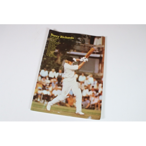 426 - England Cricket - Numerous cricketing programmes plus the Barry Richards Benefit brochure