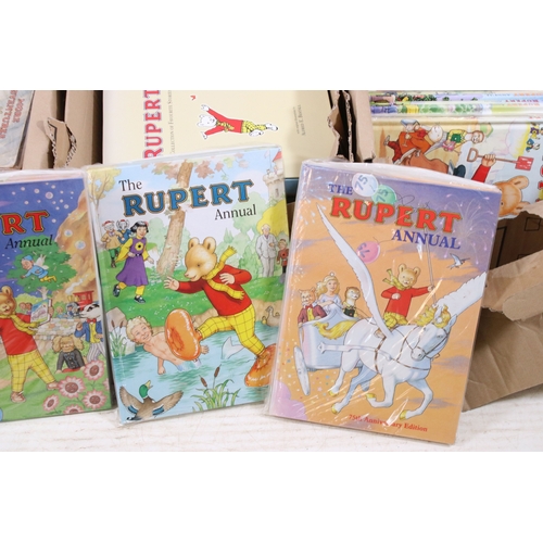 525A - Rupert Bear vintage annuals and books including 1960's and 70's examples (3 boxes)