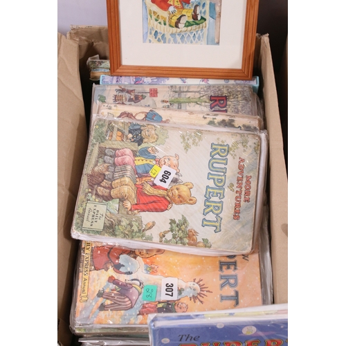 525A - Rupert Bear vintage annuals and books including 1960's and 70's examples (3 boxes)