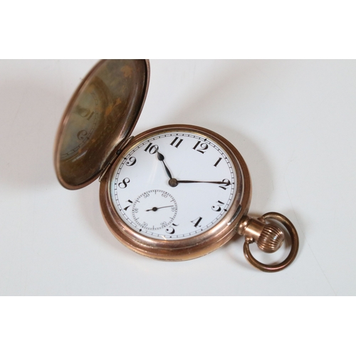 241 - Two antique top winding pocket watches to include a gold plated full hunter example.