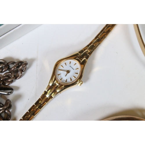 331 - A small collection of vintage costume jewellery and a selection of contemporary wristwatches to incl... 