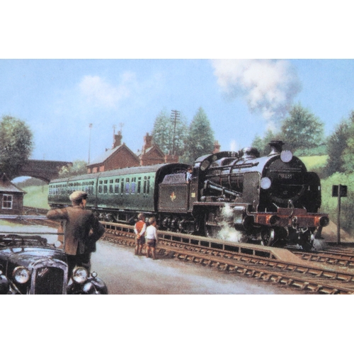 383 - Railwayana including: limited edition Don Breckon Wedgwood plate, coal steam engine and two vintage ... 