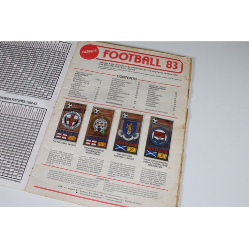 388 - Football Stickers - Five Panini football sticker albums to include Football 83, 84, 86, 87 & 89, all... 