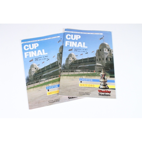 431 - 1984 FA Cup Final Everton v Watford - FA Cup Final programmes (one with team changes) plus semi-fina... 