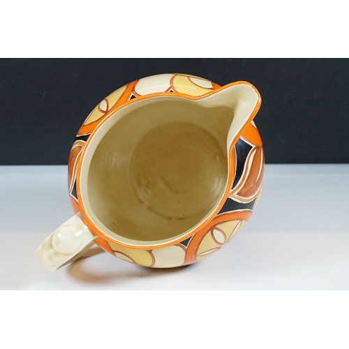 1 - Bizarre by Clarice Cliff 'Sliced Fruit' pattern Art Deco jug, approx. H 14cm