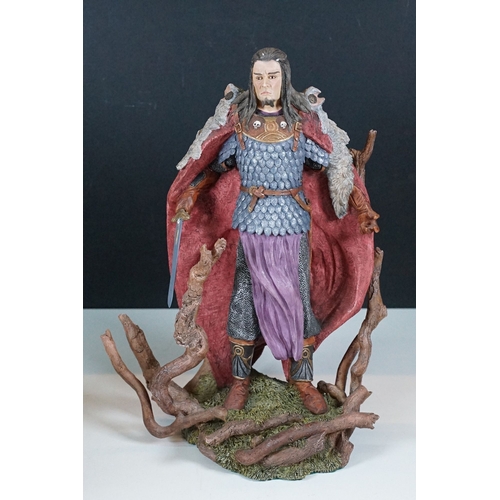 41 - Selection of mythical fantasy figurines to include Danbury Mint Sir Mordred, Lady of the lake, Sir G... 