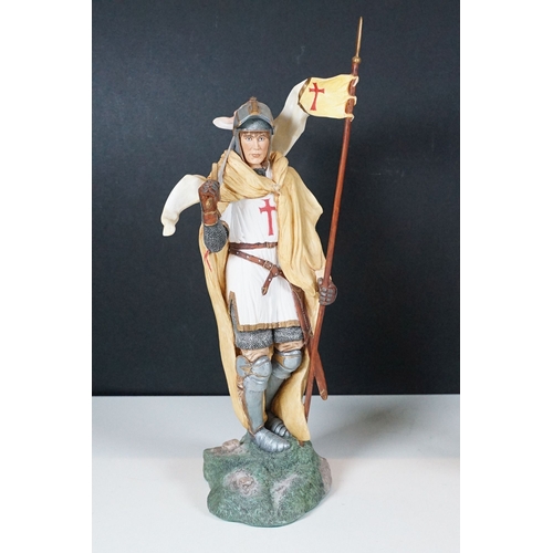 41 - Selection of mythical fantasy figurines to include Danbury Mint Sir Mordred, Lady of the lake, Sir G... 