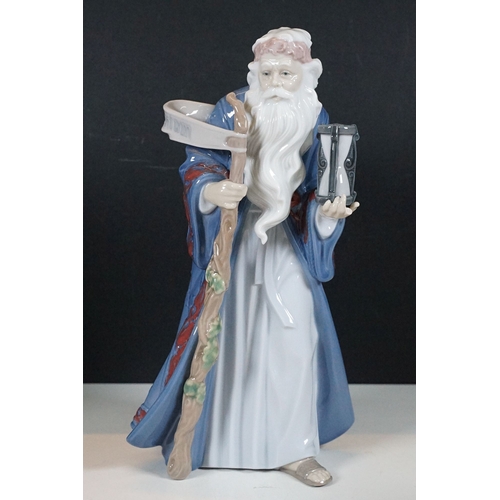 49 - Large collection of Lladro winter themed figurines to include snowman 1438, child with snowballs 816... 