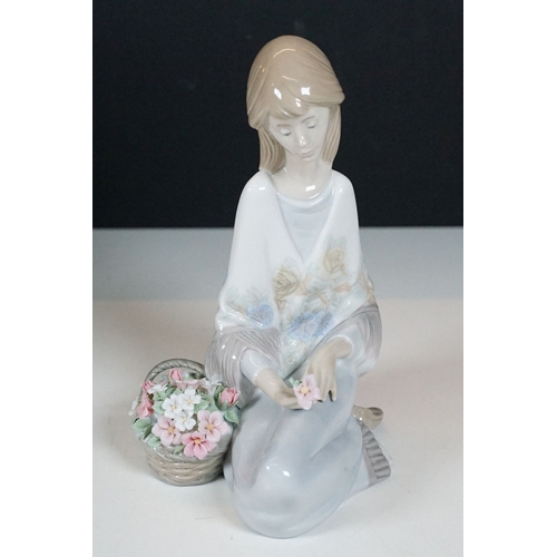 50 - Selection of Lladro lady figurines to include girl with umbrella 7636. Cinderella's lost slipper 482... 