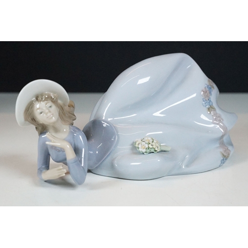 50 - Selection of Lladro lady figurines to include girl with umbrella 7636. Cinderella's lost slipper 482... 