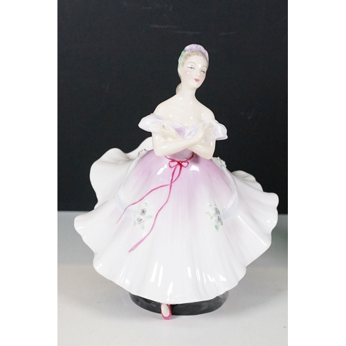 61 - Two Royal Doulton ladies to include 'The Ballerina' HN2116, H 18cm and Pretty Ladies 'Pearl', H 21cm... 