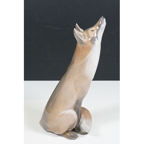 82 - Large Royal Copenhagen fox figurine, H 27cm